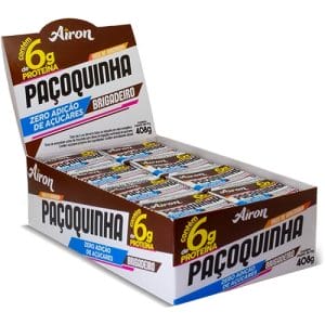 Paçoquinha com Proteína Brigadeiro Zero Açúcar Caixa com 24 un de 17g
