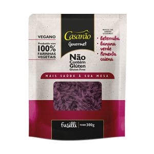 Massa Gourmet Fuzilli com Beterraba, Banana Verde e Pimenta Caiena 300g
