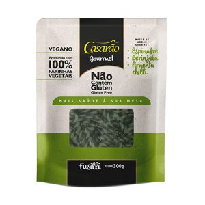Massa Gourmet Fuzilli com Espinafre, Beringela e Pimenta Chilli 300g