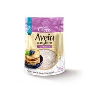 Aveia Sem Glúten Flocos Finos Cereal Crock 200g