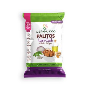 Biscoito Palitos Low Carb Cebola e Orégano Sem Glúten Caixa com 6 un de 50g