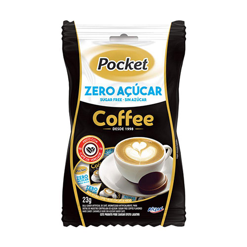 Bala Pocket Café Zero Açúcar Pacote 23g
