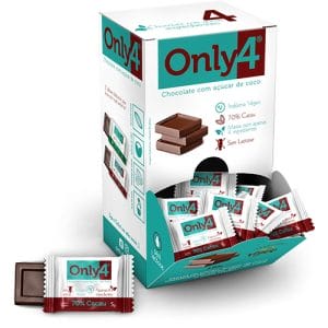 Chocolate Only4 70% - Puro Sem Lactose Caixa com 30 un de 5g